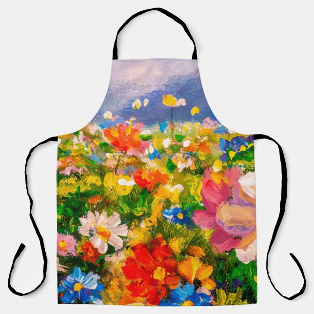 Delantal Flowers paintings monet painting claude impression (Anverso)
