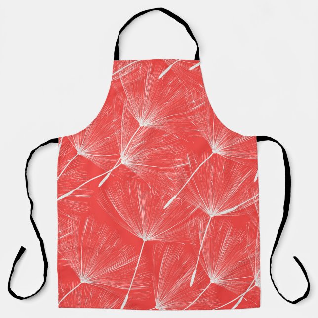 Delantal Flying Dandelion Semilla Fondo Vintage. (Anverso)