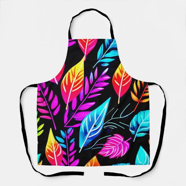Delantal Foliage tropical: Arte de hojas (Anverso)