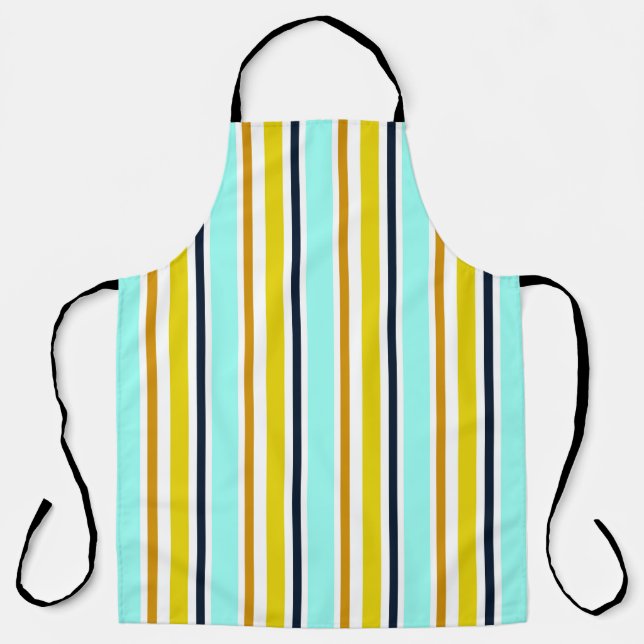 Delantal Fondo abstracto rayado con rayas de color. Vi (Anverso)