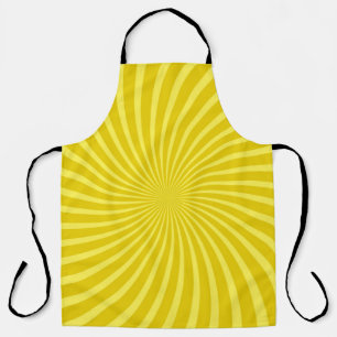 Delantal Fondo amarillo de arte pop, iluminación de rayos c