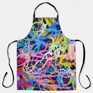 Delantal Fondo Bella Artes. Patrón sin soldadura con gruñid