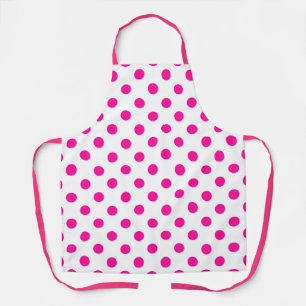 Delantal Fondo blanco lunares rosados
