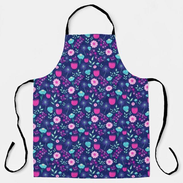 Delantal Fondo con patrón floral lindo (Anverso)