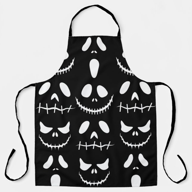 Delantal Fondo de Halloween. Patrón sin inconvenientes (Anverso)
