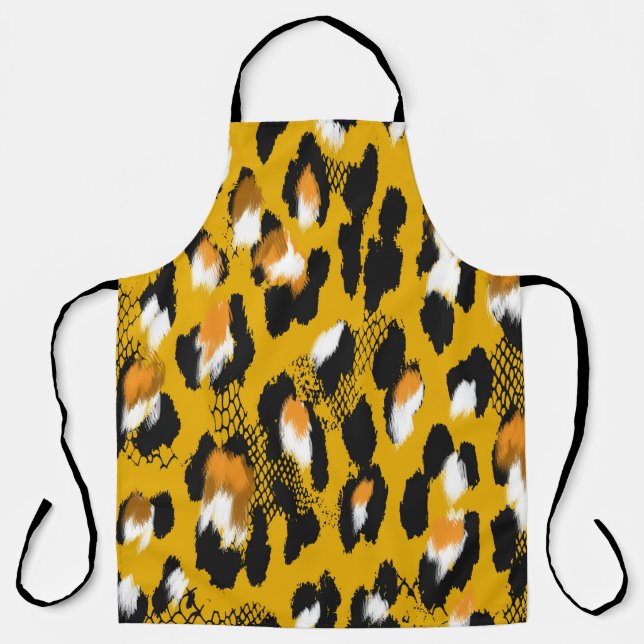 Delantal Fondo de impresión animal de textura de leopardo (Anverso)