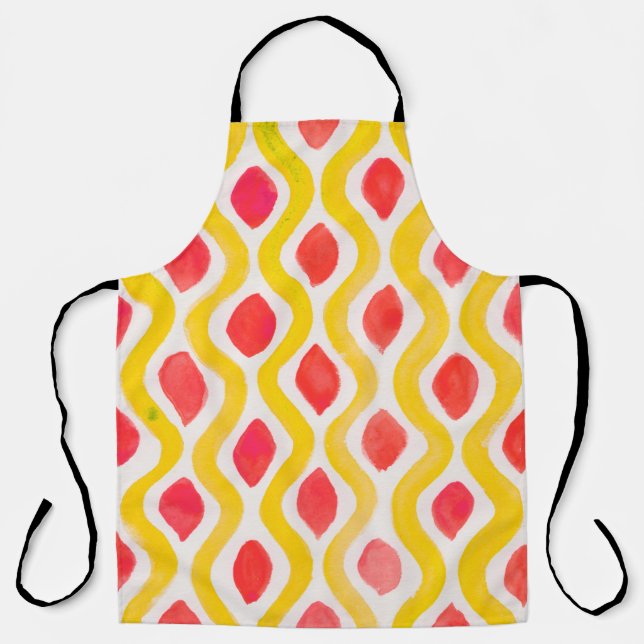 Delantal Fondo de las acuarelas abstractas (Anverso)