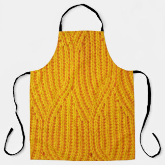 Delantal Fondo de materia textil de punto amarillo
