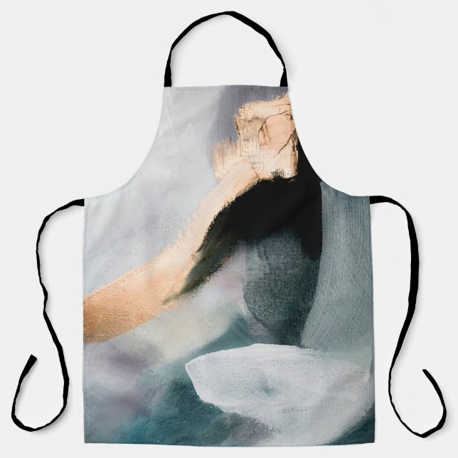 Delantal Fondo de textura de aceite abstracto. Pintar sobre (Anverso)