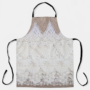 Delantal Fondo de textura de tela de encaje delgado