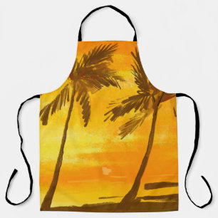 Delantal Fondo de verano de palmeras tropicales