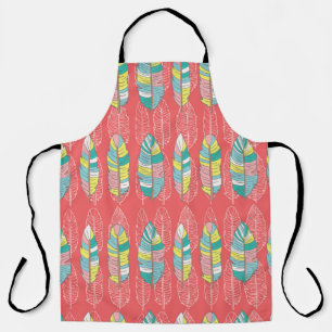 Delantal Fondo del patrón de plumas sin foco. Color infinit