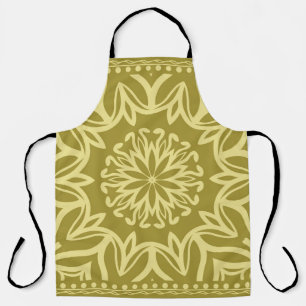 Delantal Fondo floral geométrico. Ornato étnico tribal 