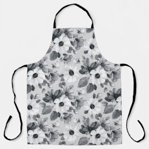 Delantal Fondo florido impecable con un hermoso flujo silve