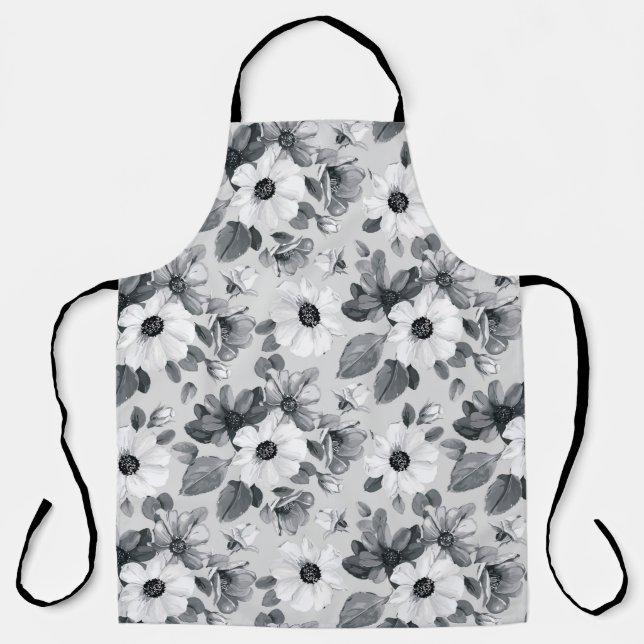 Delantal Fondo florido impecable con un hermoso flujo silve (Anverso)