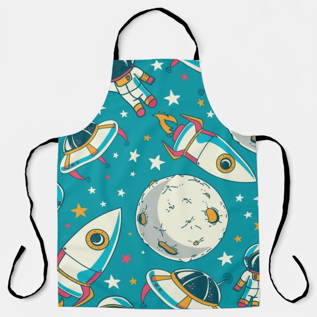 Delantal Fondo incomparable con astronautas adorables, p (Anverso)