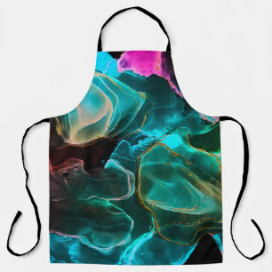 Delantal Fondo mágico. Pintura de mano. Agua de creatividad