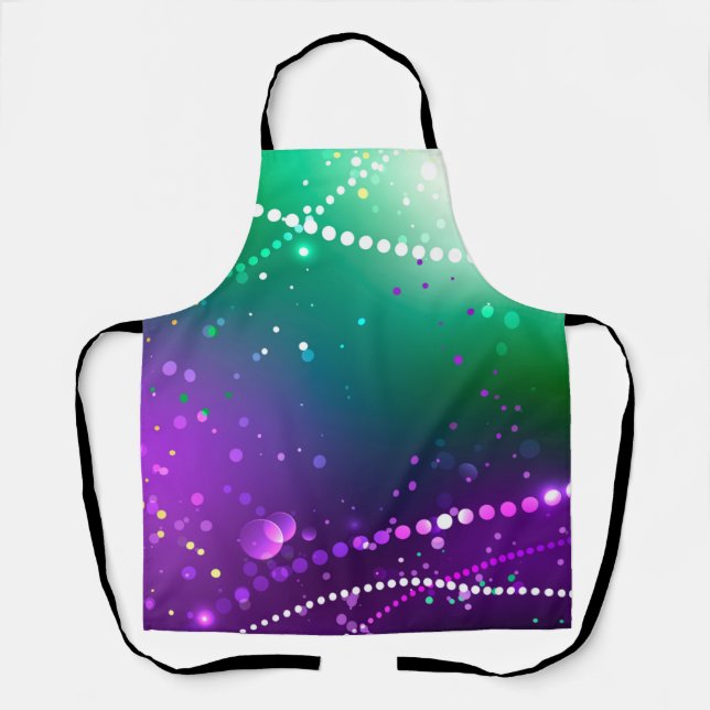 Delantal Fondo morado festivo Mardi Gras (Anverso)