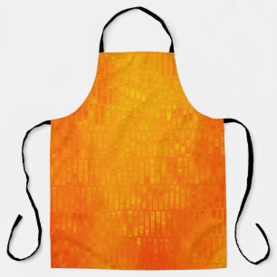 Delantal Fondo naranja de mosaico abstracto brillante con g