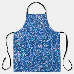 Delantal Fondo purpurina Azul. Fondo relleno con sh