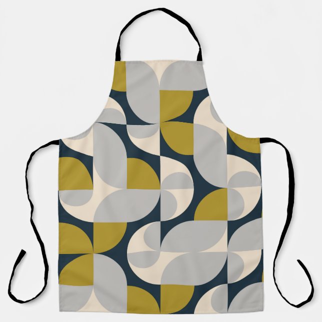 Delantal Fondo retro de cosecha geométrica moderna (Anverso)