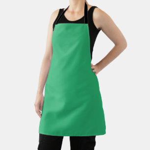 Delantal fondo verde con borde blanco