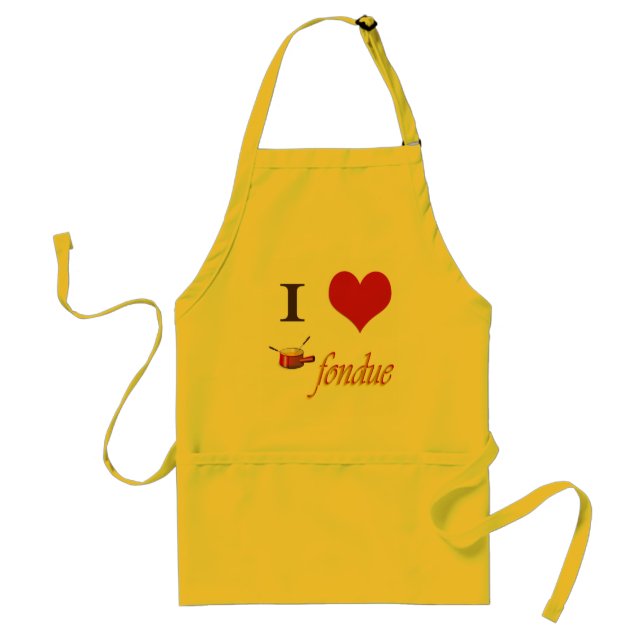 Delantal "fondue" del corazón i (Frente)