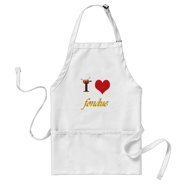 Delantal "fondue" del corazón I (Frente)