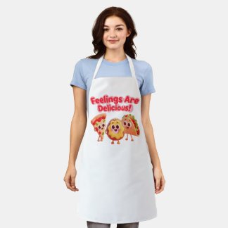 Delantal Food Cartoon Apron – Fun Kitchen Cooking Gift
