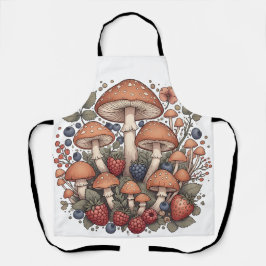 Delantal Forest of Mushrooms and Berries