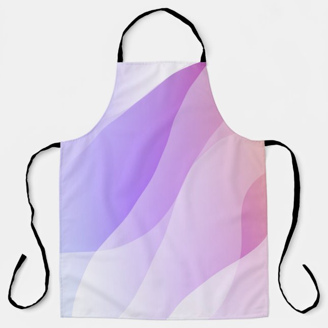 Delantal Forma de onda geométrica abstracta con gradiente s (Anverso)