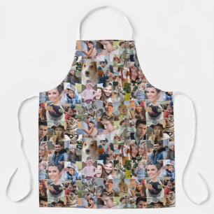 Delantal Forma de rompecabezas del Personalizado del Collag