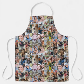 Delantal Forma de rompecabezas del Personalizado del Collag
