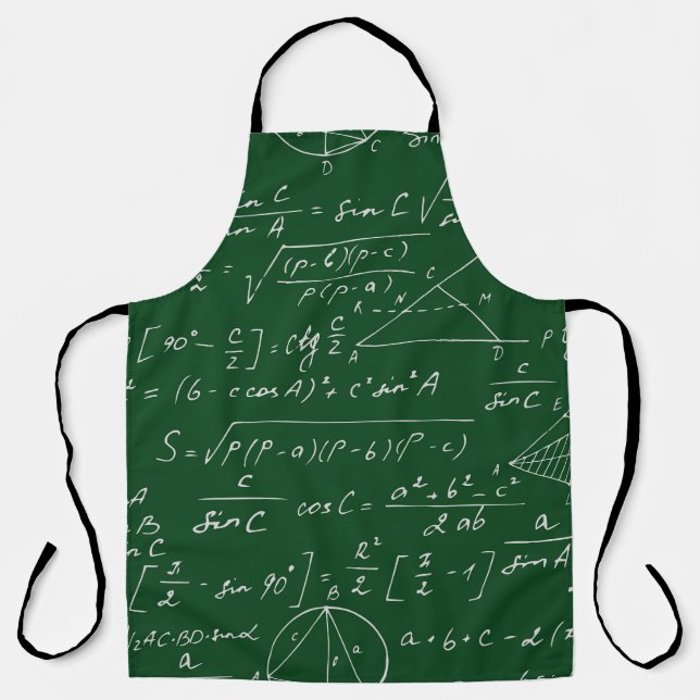 Delantal Fórmulas de trigonometría patrón geométrico de piz (Anverso)
