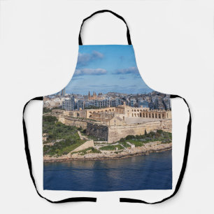 Delantal Fort Manoel y Sliema desde La Valeta, Malta