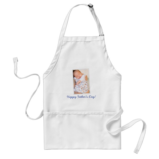 Delantal FOTO Apron del Día del Padre Feliz Personalizado (Frente)