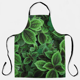 DELANTAL FOTO CERRADA DE LA PLANTA VERDE PROHIBIDA