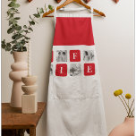 Delantal Foto Collage moderna y regalo rojo para una precio<br><div class="desc">Foto Collage moderna y regalo rojo para una preciosa esposa</div>