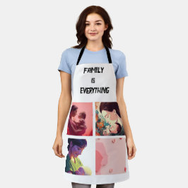 Delantal Foto de collage del Personalizado de tipografía mí