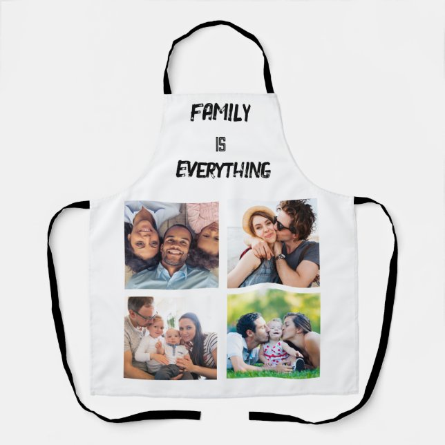 Delantal Foto de collage del Personalizado de tipografía mí (Anverso)