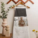 Delantal Foto De Collage Moderna Con El Regalo De Mejor Cit<br><div class="desc">Una moderna foto de collage con una sincera cita acerca de un padre es el regalo perfecto para mostrar tu aprecio y amor por tu padre. Este regalo único y personalizado es una excelente manera de mostrar tus recuerdos favoritos juntos y expresar tu gratitud por todo lo que ha hecho...</div>