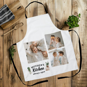 Delantal Foto de grupo y cocina de madre siempre abierta