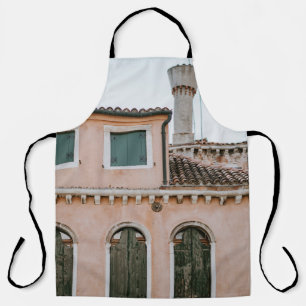 DELANTAL FOTO DE LA CASA BLANCA Y BEIGE