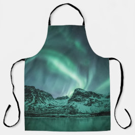 Delantal Foto de la naturaleza de las luces del norte
