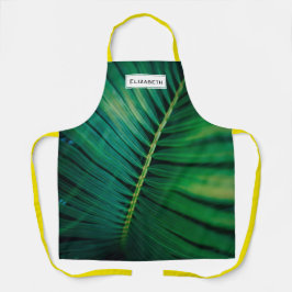 Delantal Foto de la naturaleza tropical de la hoja verde