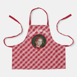 Delantal Foto de los navidades gingham de los niños de Sant