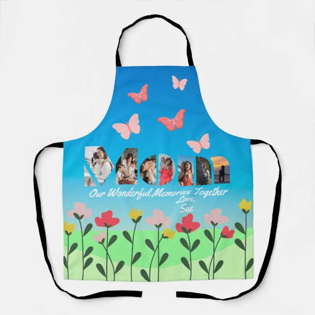 Delantal Foto De Mamá personalizado Con Apron Imprimido De  (Anverso)