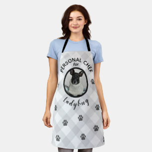 Delantal Foto de mascota Chef personalizado Huellas de pata
