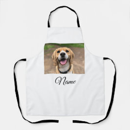 Delantal Foto de perro gato añadir nombre mascota personali