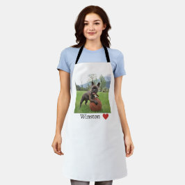 Delantal Foto de perro y nombre Bulldog francés femenino